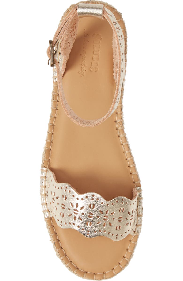 Soludos Cadiz Wave Platform Ankle Strap Sandal, Alternate, color,