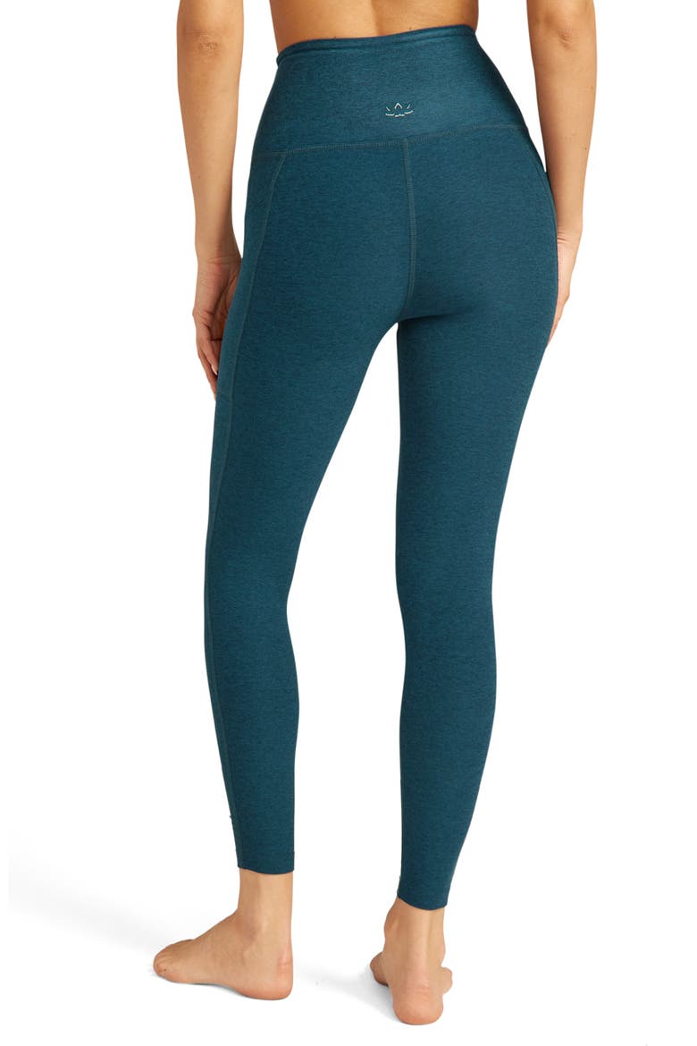 Everyday Space Dye High Waist Pocket Leggings, Alternate, color, BLUE GEM HEATHER