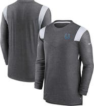 Nike Men's Nike Charcoal Indianapolis Colts Sideline Tonal Logo Performance Player Long Sleeve T-Shirt