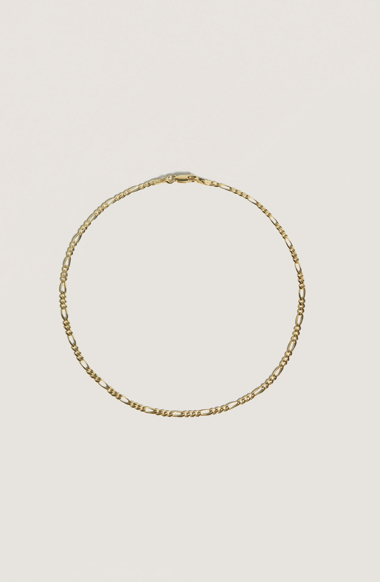 Kinn Kyle Figaro Chain Anklet, Main, color, Gold