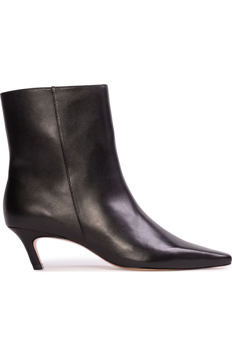 BLACK SUEDE STUDIO Avenue 50 Pointed Toe Kitten Heel Bootie, Alternate, color, Black Nappa Leather