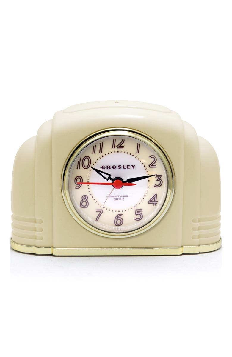 CROSLEY Vintage Bakelite Alarm Clock, Main, color, Off White