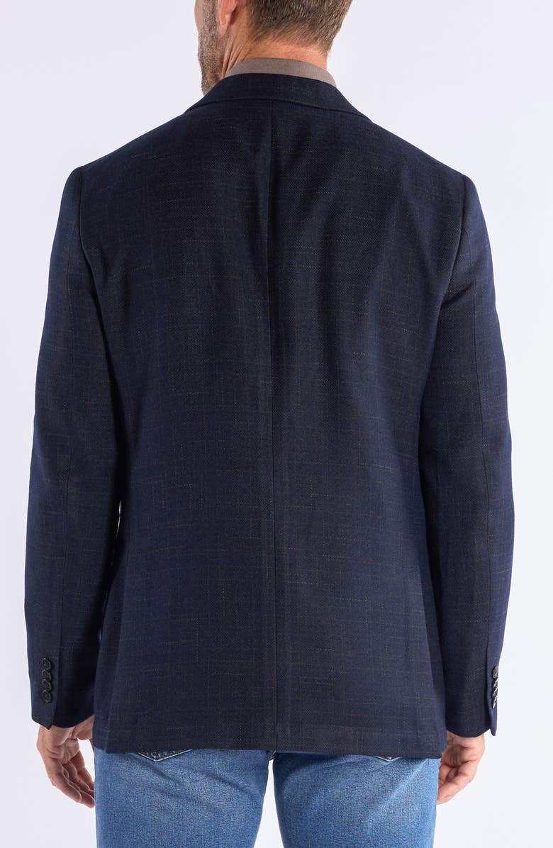 SAVILE ROW CO Windowpane Knit Sport Coat, Alternate, color, Navy