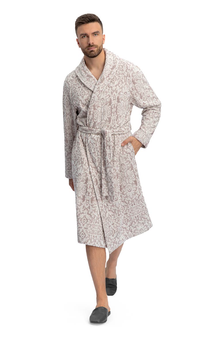 Izar Men's Bathrobe, Main, color, Beige