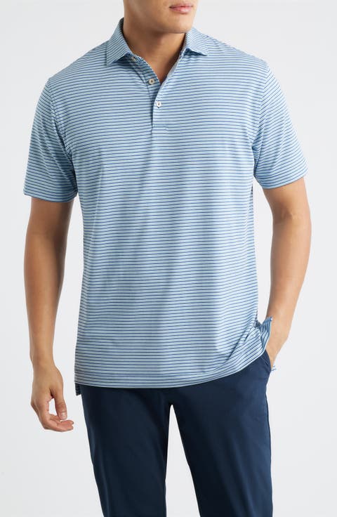 Owens Stripe Performance Jersey Golf Polo
