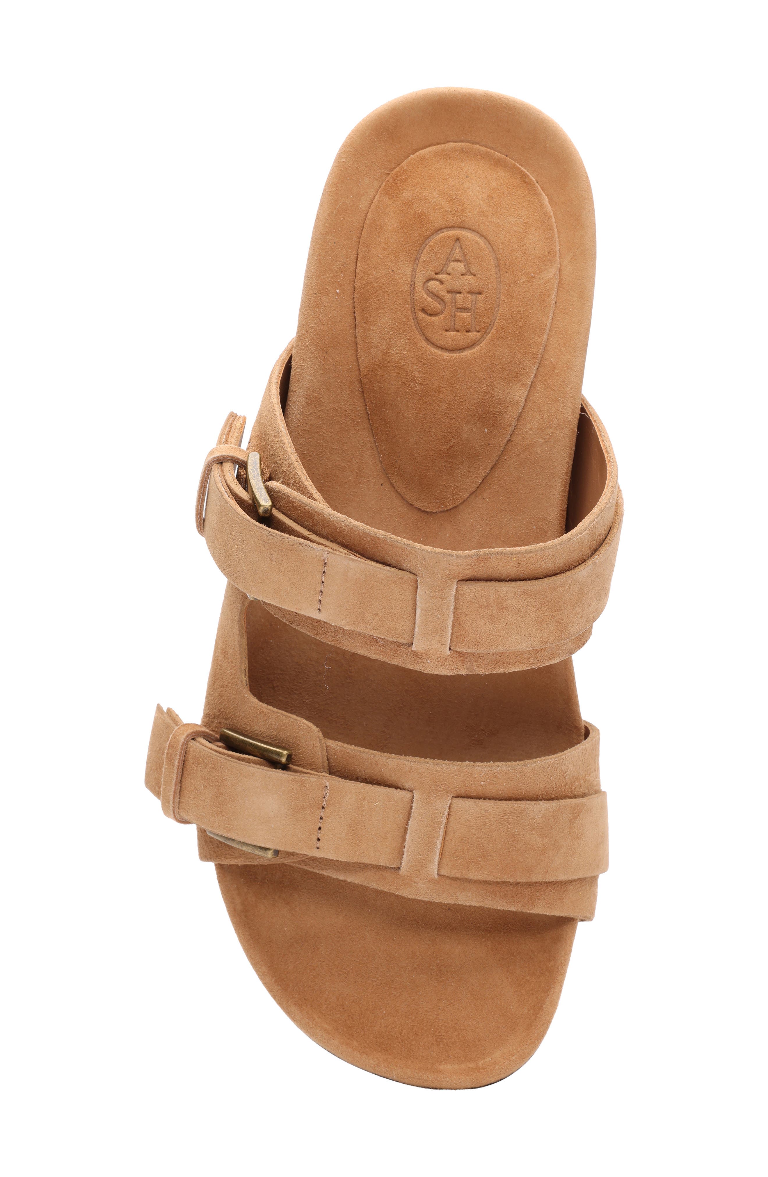 Ash Jakarta Genuine Calf Hair Slide Sandal, Alternate, color, Moka Mou