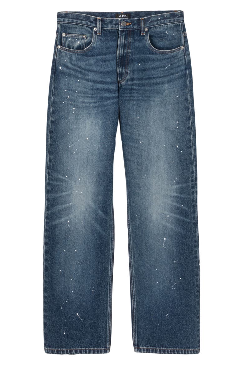 Relaxed Straight Leg Jeans, Alternate, color, IAL WASHED INDIGO