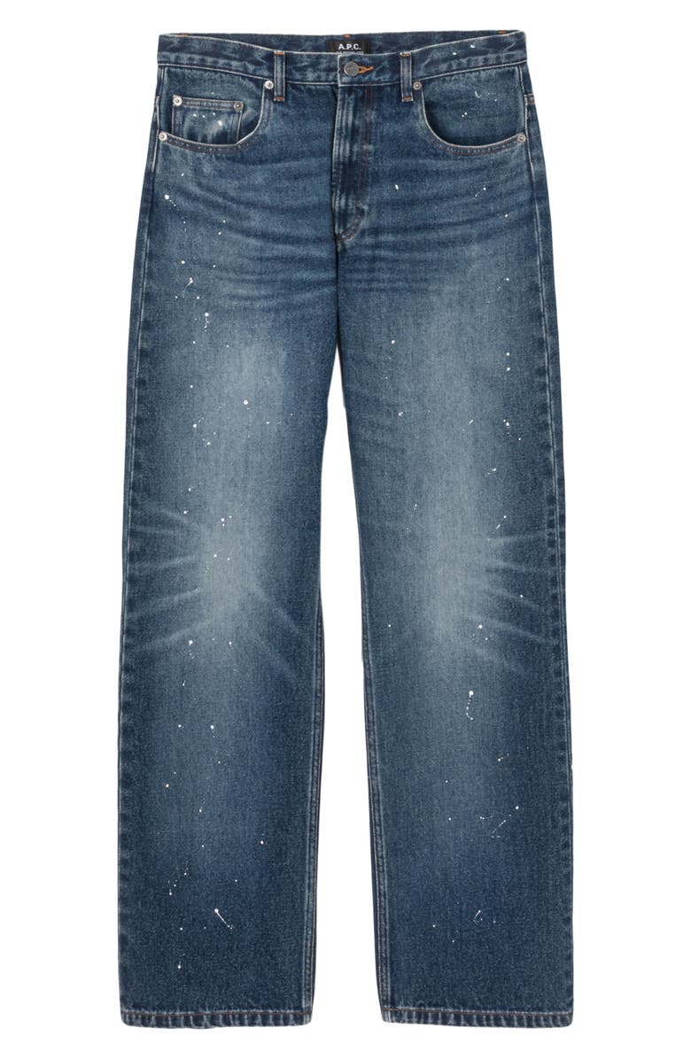 A.P.C. Relaxed Straight Leg Jeans, Alternate, color, Ial Washed Indigo