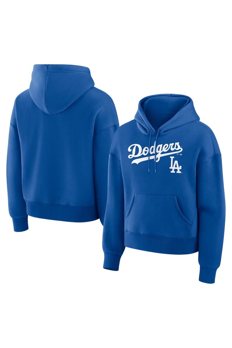 Women's Fanatics  Royal Los Angeles Dodgers Lockup Legacy Fleece Hoodie, Main, color, Royal