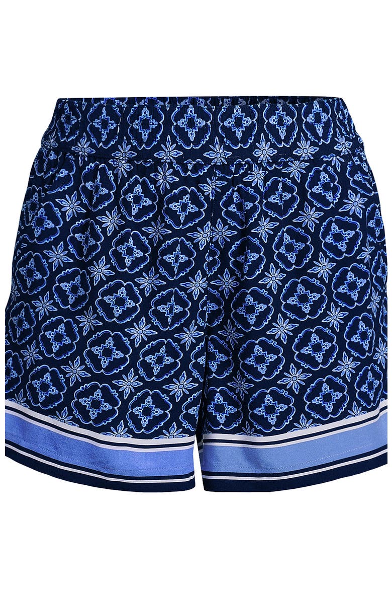 Rayon High Rise 5" Pull On Shorts - Set Bottom, Alternate, color, Deep Sea Border Tile