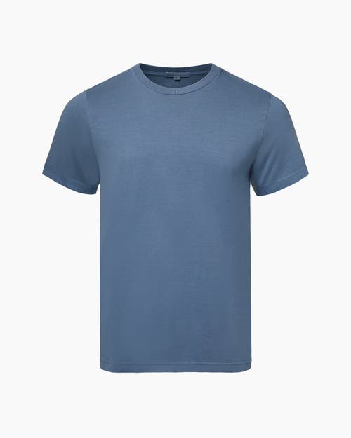 Onia GARMENT DYE JERSEY CREWNECK TEE in Steel Blue 