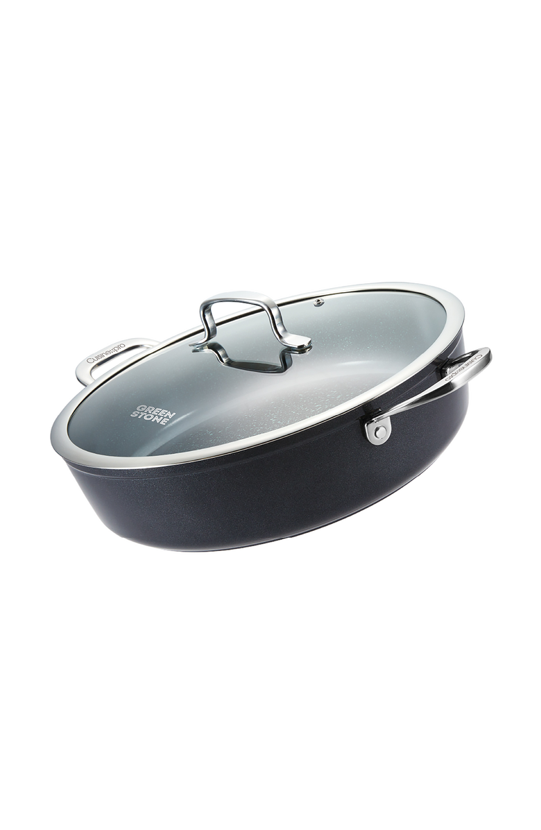 Cuisine::pro<sup>®</sup> GREEN STONE<sup>™</sup> 6.1 Qt. Ultimate Pan with lid, Alternate, color, Black