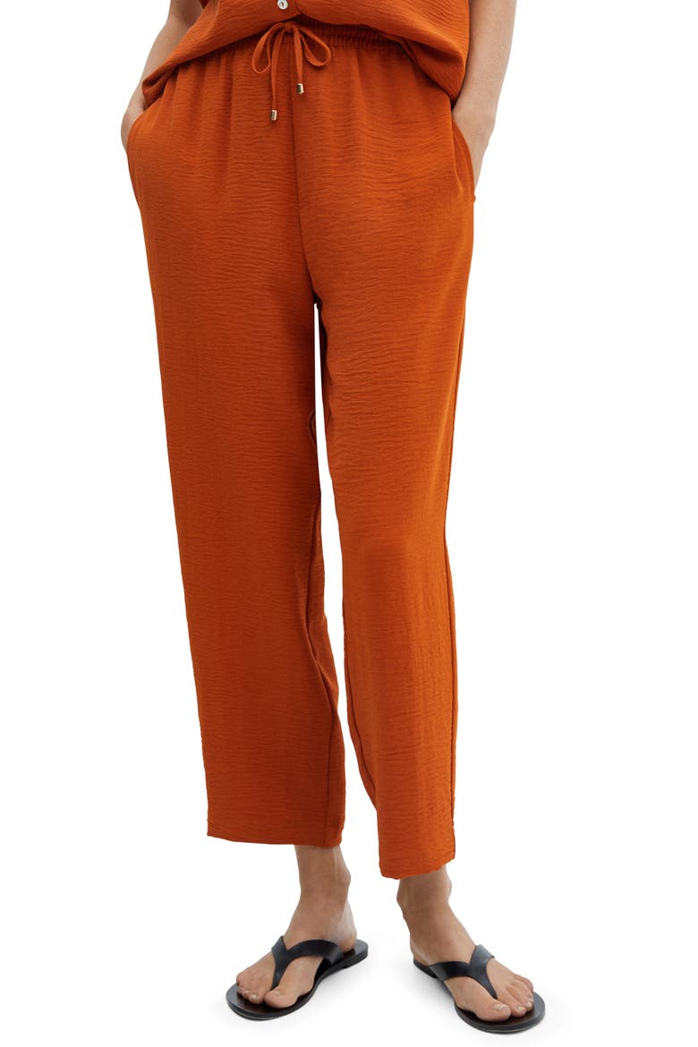 Flowy Straight Leg Pants, Main, color, BURNT ORANGE