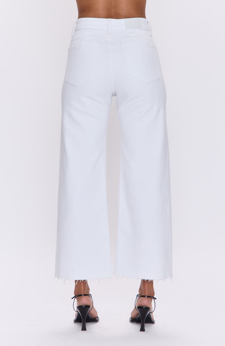 Pistola Penny Crop High Waist Raw Hem Wide Leg Jeans, Alternate, color, Blizzard