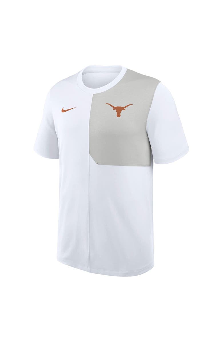 Nike Men's Nike White Texas Longhorns 2025 Sideline UV Performance Coach T-Shirt, Alternate, color, 