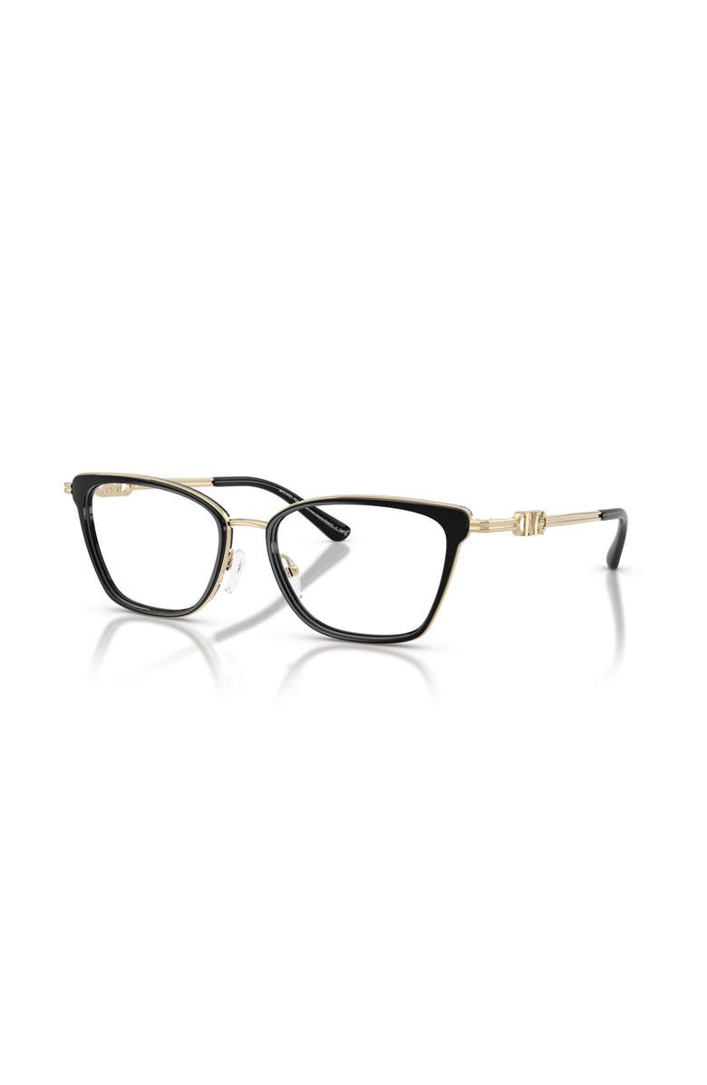 Michael Kors 49mm Rectangle optical glasses, Main, color, Black