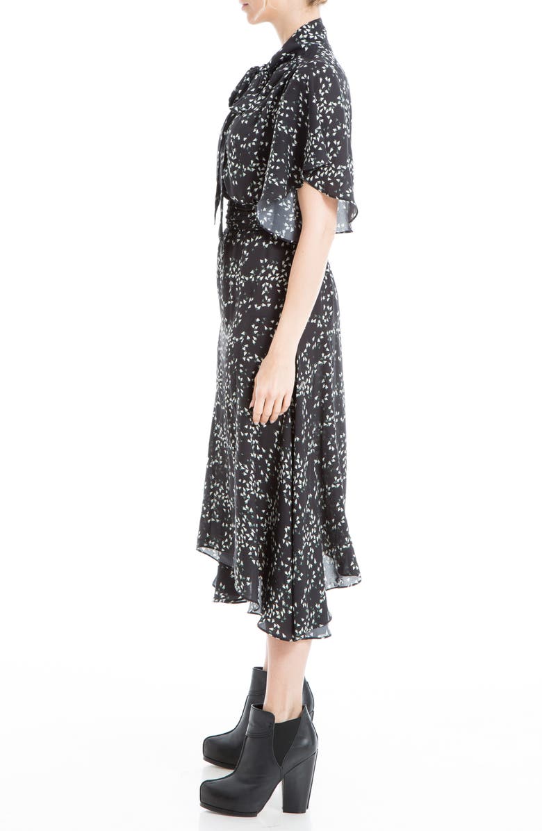 MAX STUDIO Tie Neck Flutter-Sleeve Dress, Alternate, color, 