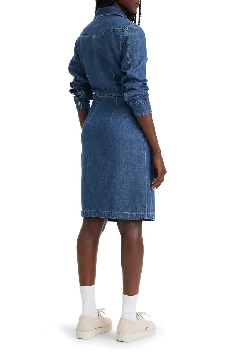 Levi's<sup>®</sup> Otto Long Sleeve Denim Shirtdress, Alternate, color, 