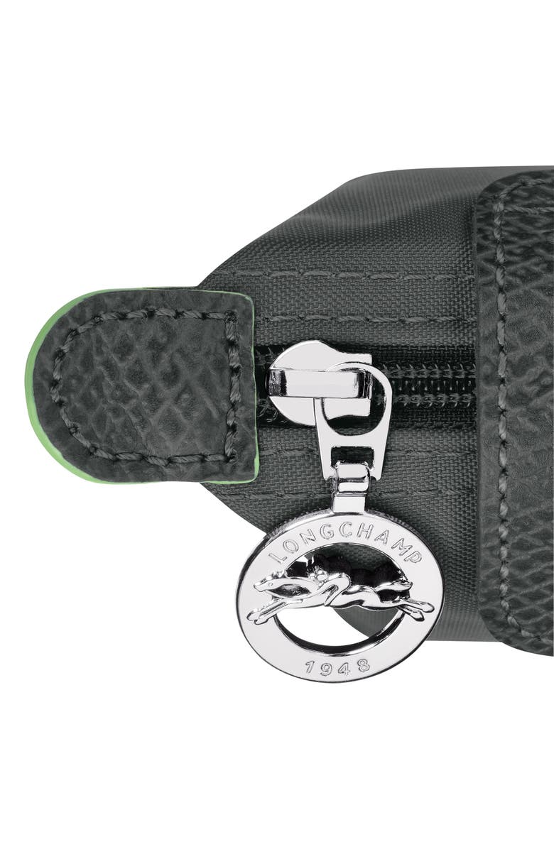 Longchamp Le Pliage Green Recycled Canvas Coin Purse, Alternate, color, Graphite