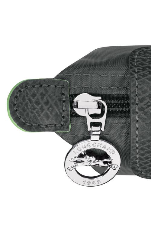 Longchamp Le Pliage Green Recycled Canvas Coin Purse In Gray