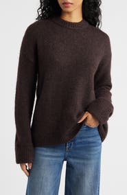 Topshop Boxy Fluffy Crewneck Sweater