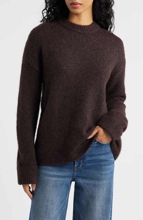 Topshop Boxy Fluffy Crewneck Sweater