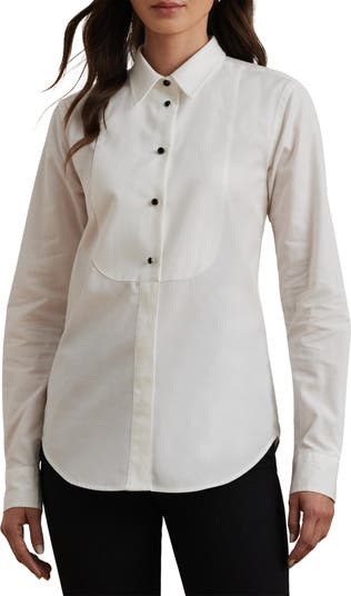 Ralph Lauren Women's Tuxedo Pleated Size Extra Small Button Down Long Sleeve 2024