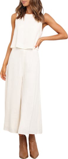 Sleeveless Popover Wide Leg Jumpsuit