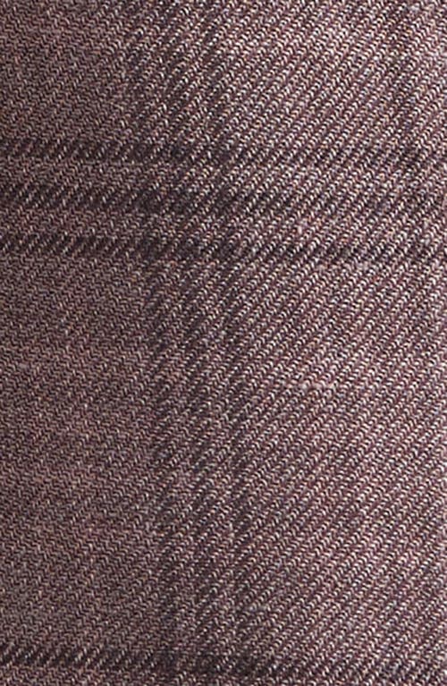 Eleventy Unstructured Plaid Linen & Wool Blend Sport Coat In Berry