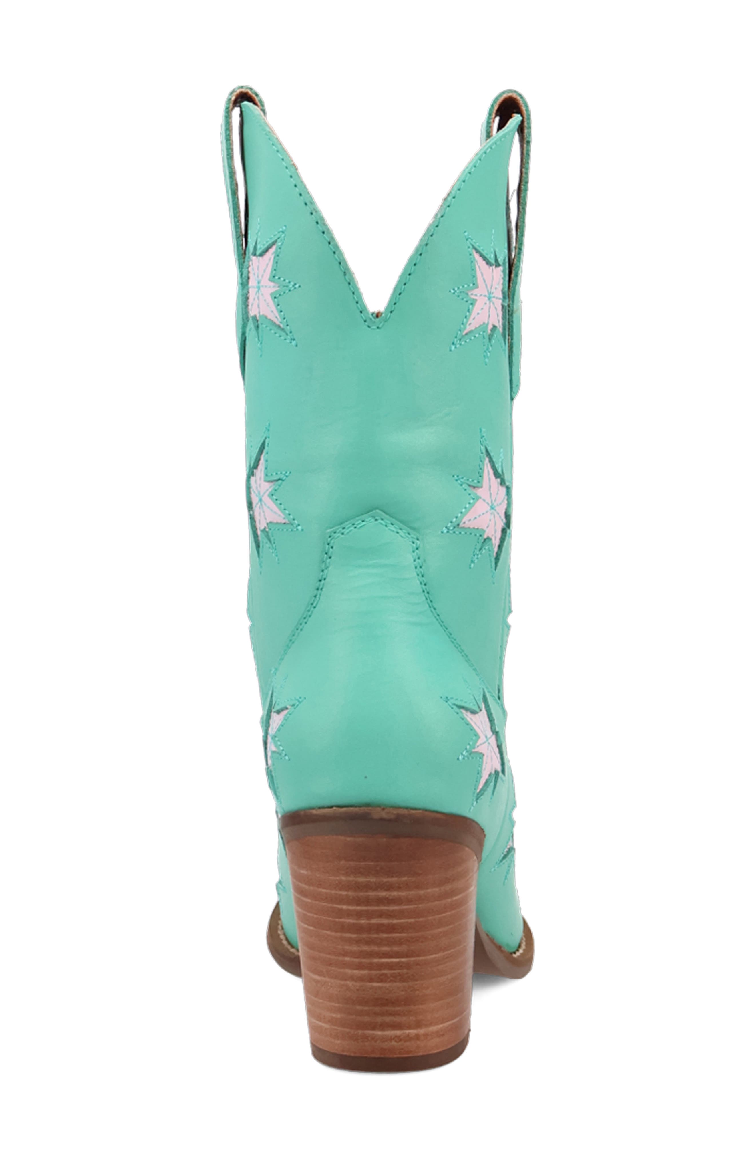Starburst Western Boot, Alternate, color, GREEN