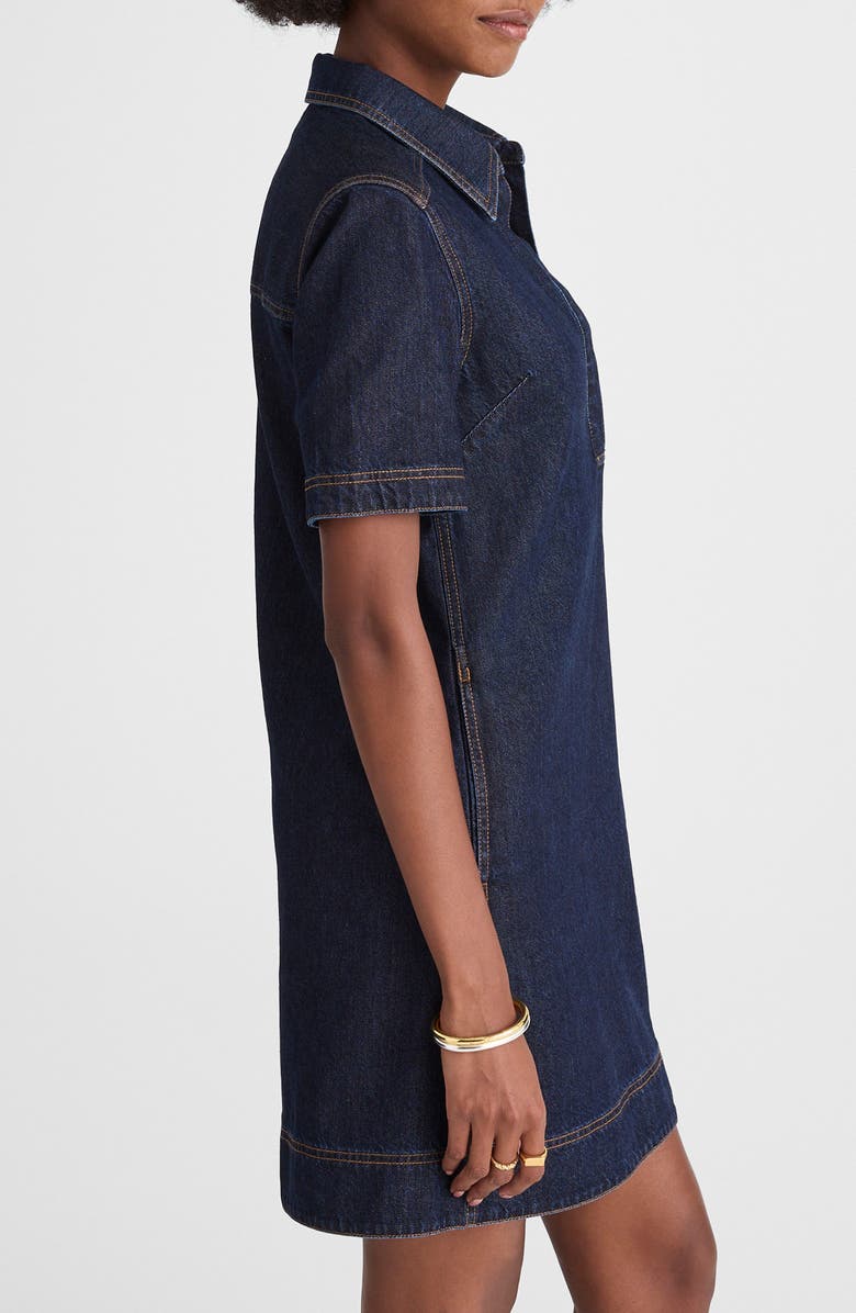 Madewell Denim Popover Minidress, Alternate, color,