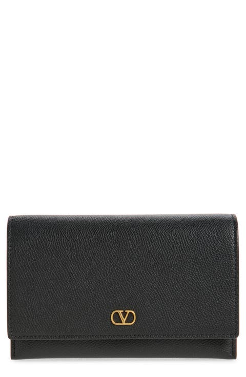 VLOGO Signature Leather Wallet on a Chain