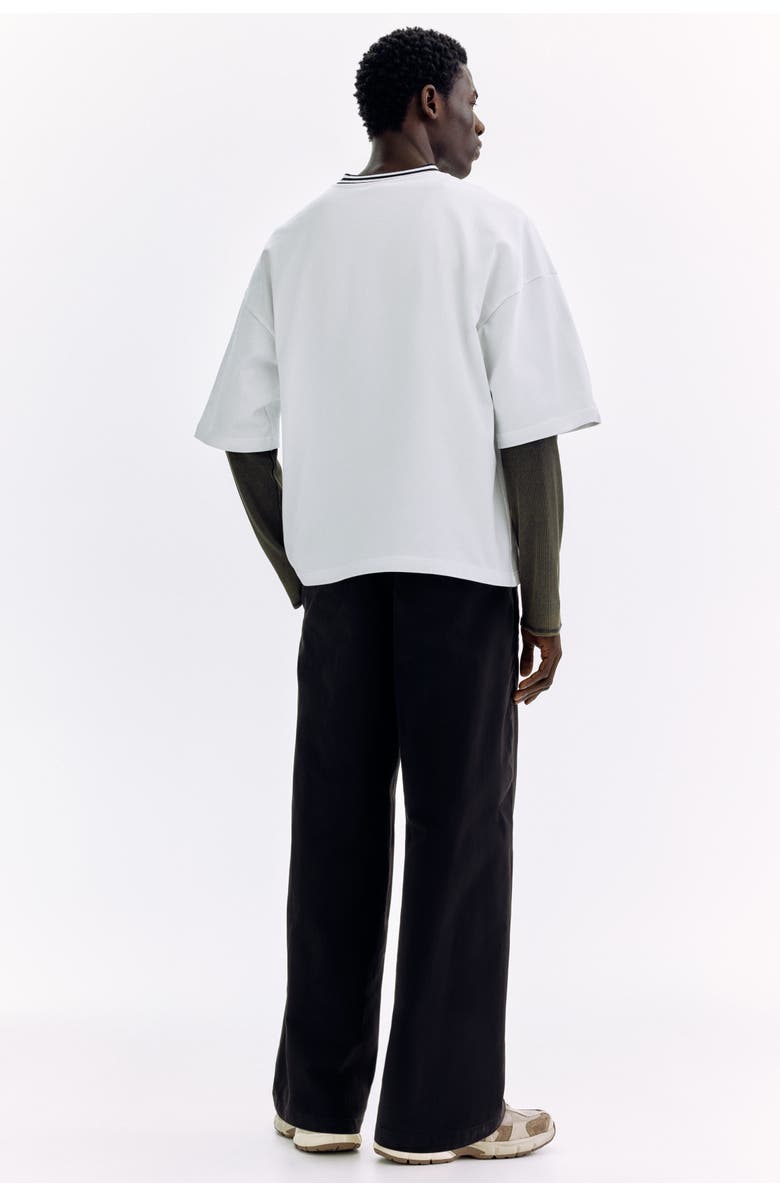 H&M Oversized Fit Cotton T-shirt, Alternate, color, White