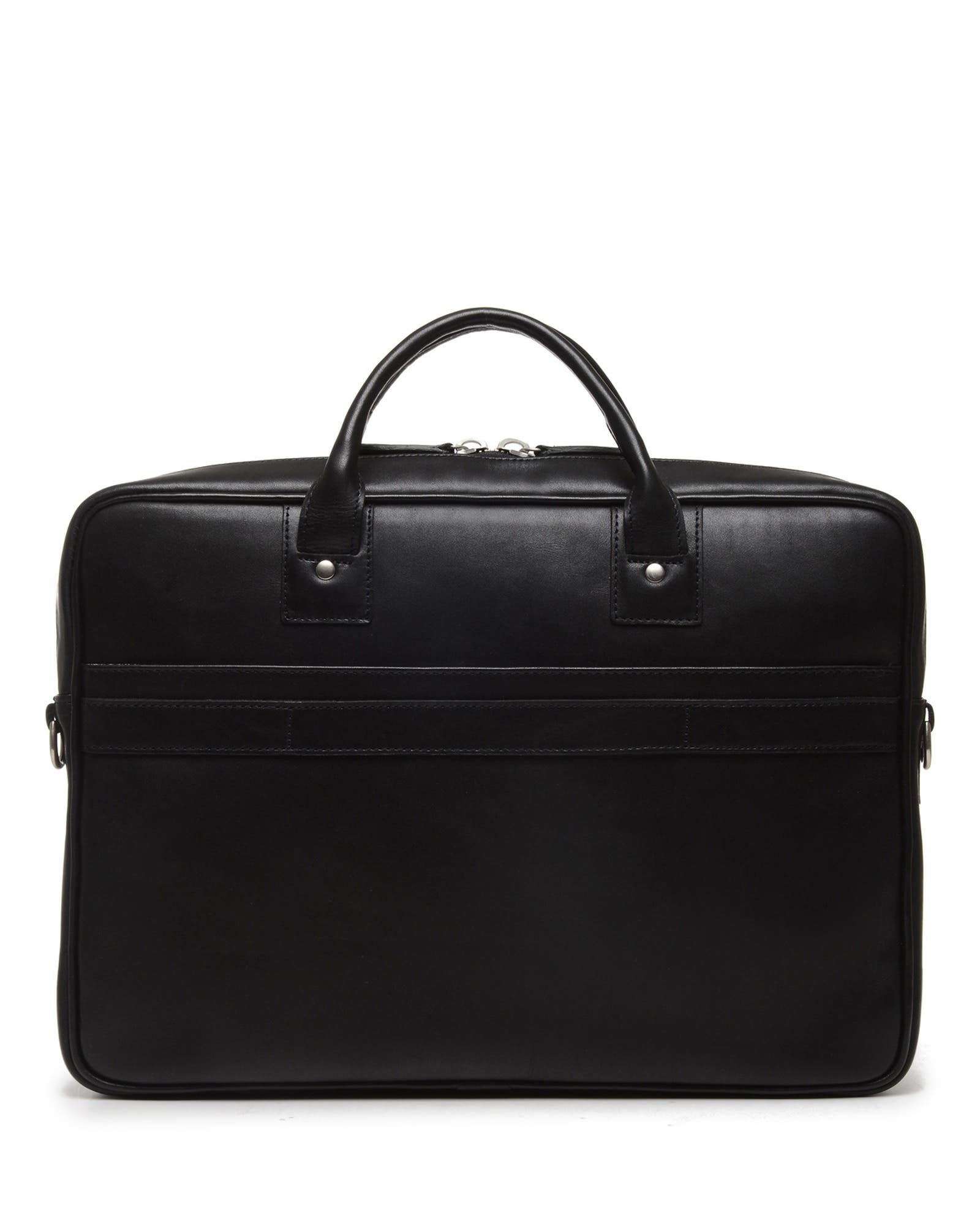 Dylan Slim Leather Briefcase, Alternate, color, Black