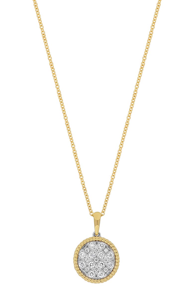 Mika Diamond Pendant Necklace - 0.2ct. (Nordstrom Exclusive), Main, color, 18K WHITE YELLOW GOLD