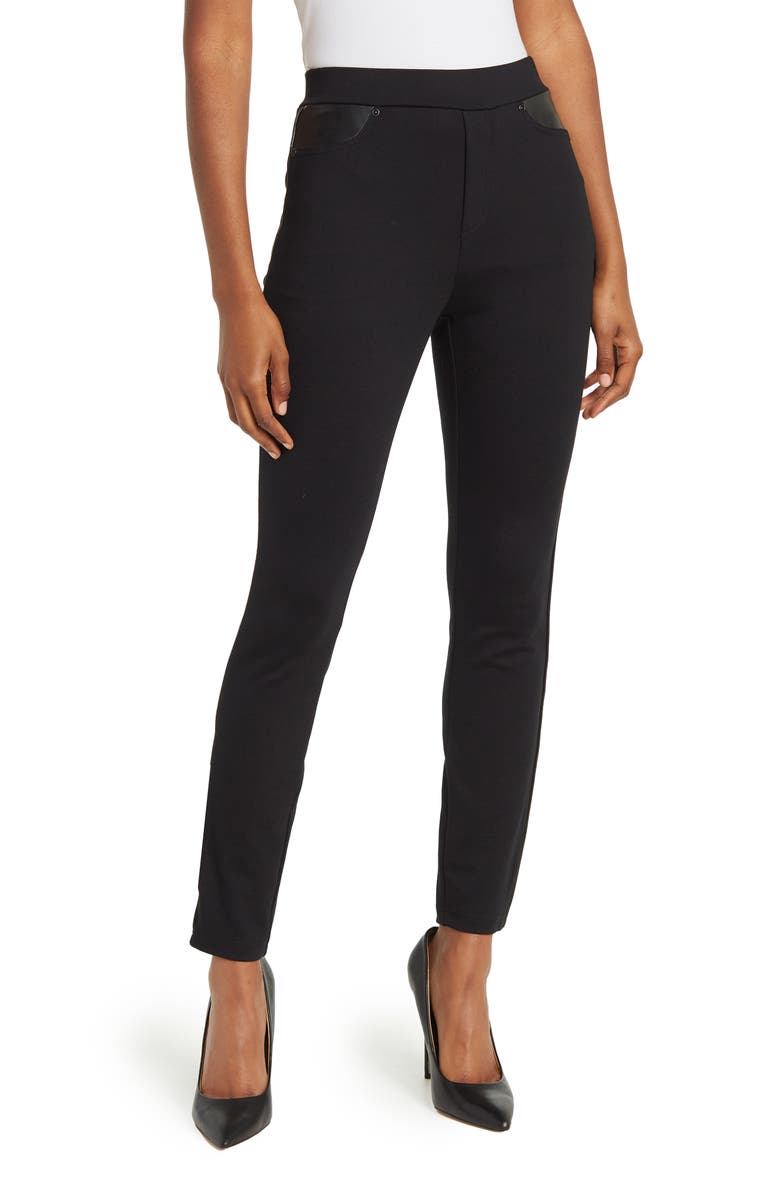 Ellen Tracy Vegan Pull On Ponte Leggings, Main, color,