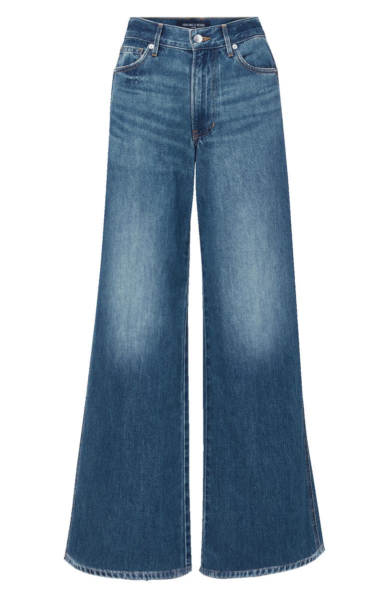 Veronica Beard Kasey Wide Leg Jeans, Alternate, color, City Stroll