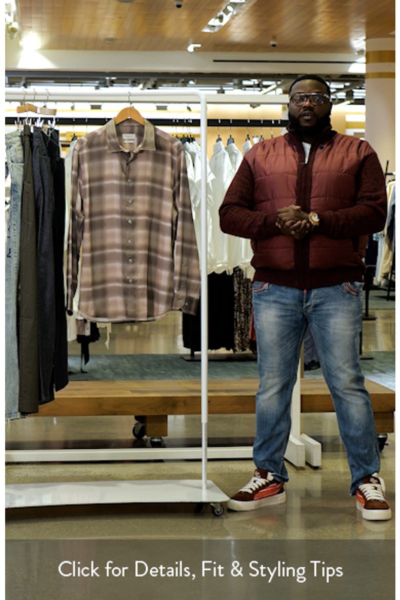 Julian Shaped Fit Abstract Check Lyocell Button-Up Shirt video