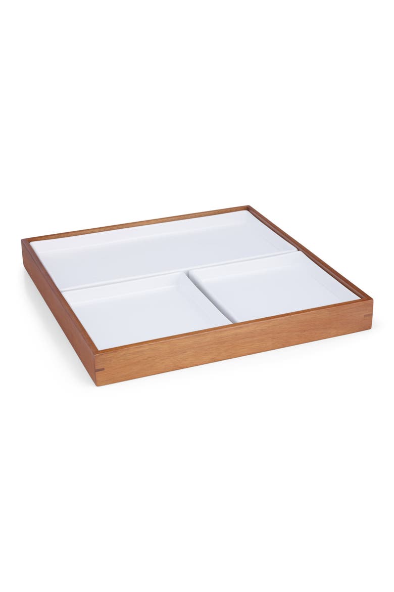 Duets Bento Box Serving Tray, Main, color, WHITE