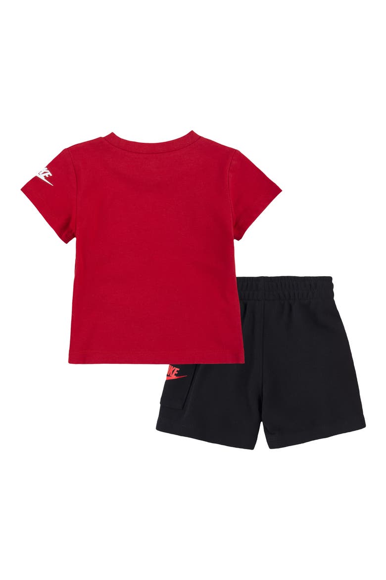 Kids' T-Shirt & Cargo Shorts Set, Alternate, color, BLACK