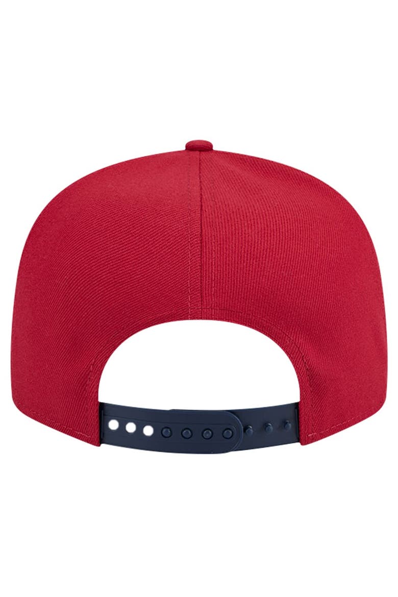 Men's New Era White/Navy Denver Nuggets Throwback Gradient Tech Font 9FIFTY Snapback Hat, Alternate, color, White