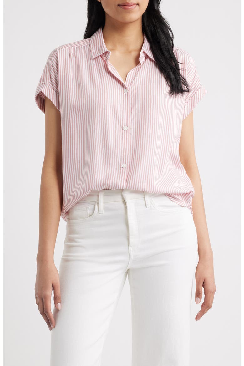 Darby Short Sleeve Button-Up Shirt, Main, color, NEW SIENNA