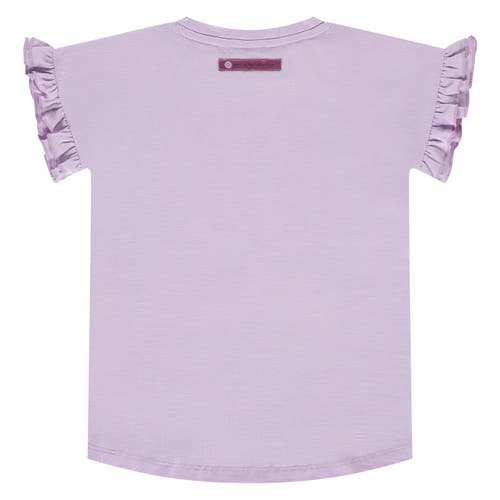Stains And Stories By Babyface Ruffled Cap Sleeve T-shirt In Purple