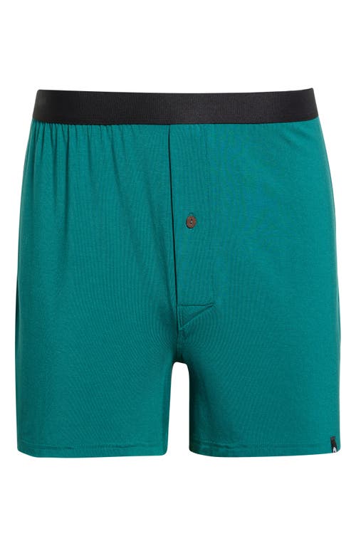 Meundies Knit Boxers In Green