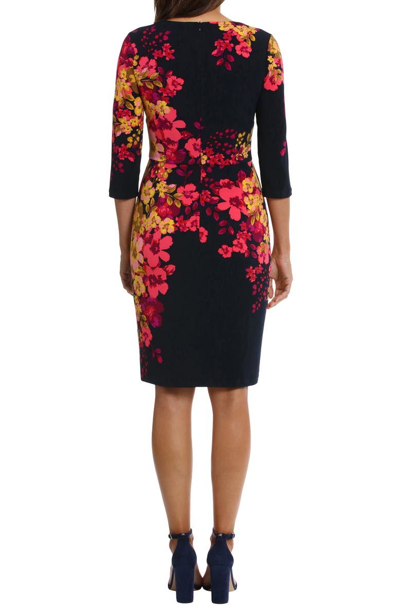 London Times Floral Sheath Dress, Alternate, color, 