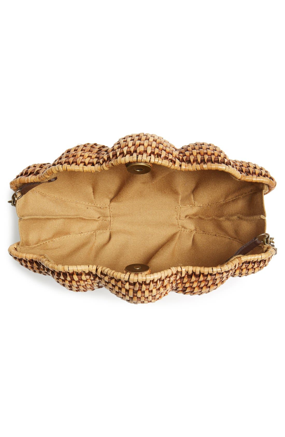 'Jane' Straw Clamshell Clutch, Alternate, color, NATURAL STRAW