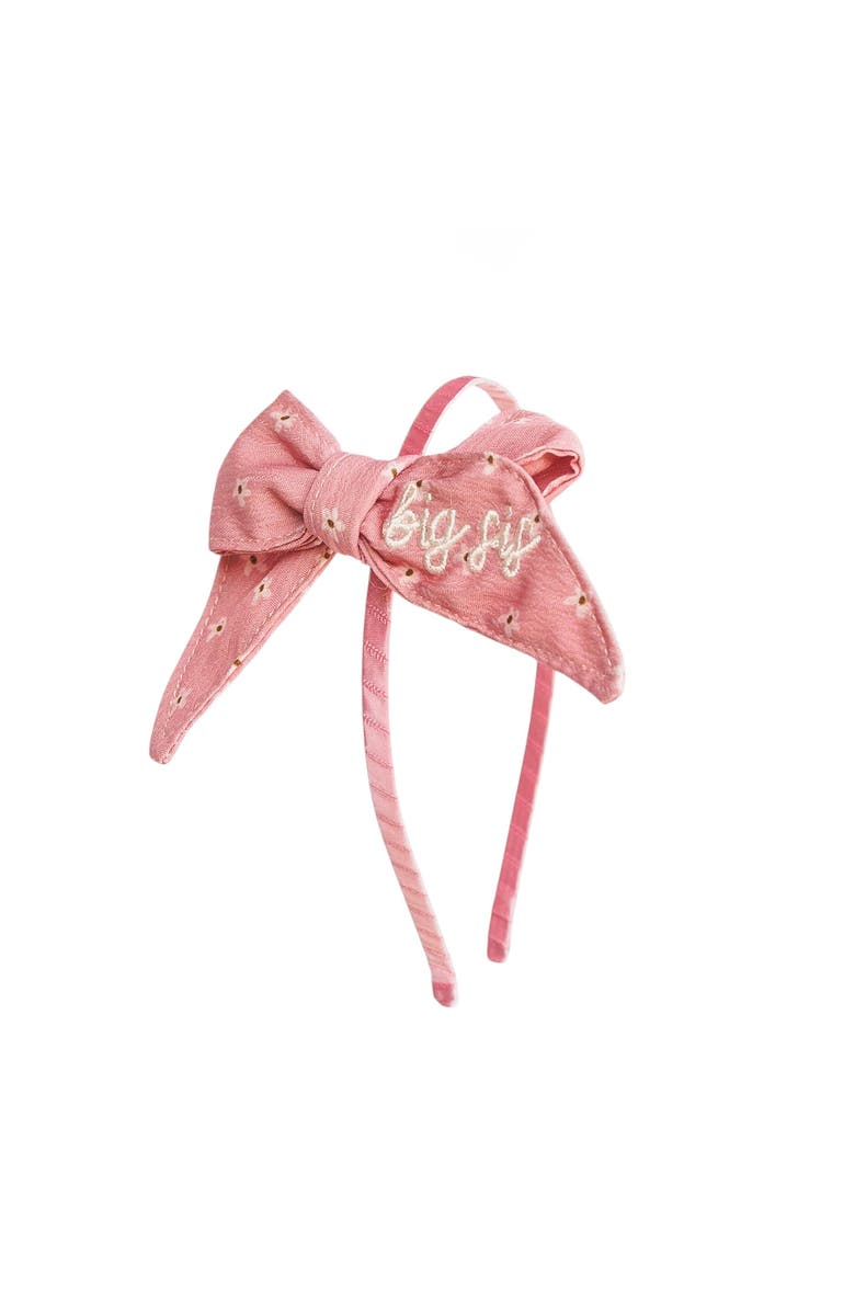 Sweet Wink Big Sis Bow Headband, Main, color, Mauve