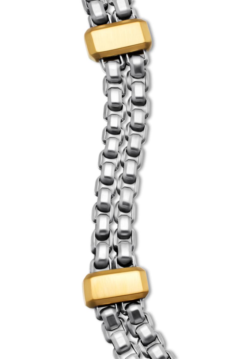 David Yurman Double Box Chain Bracelet, Alternate, color, Silver 18K Yellow Gold