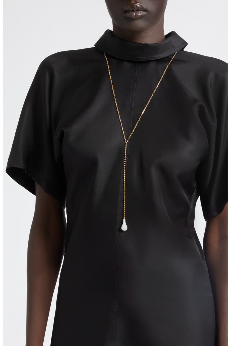 Crystal Drop Necklace, Alternate, color, WHITE/ GOLD