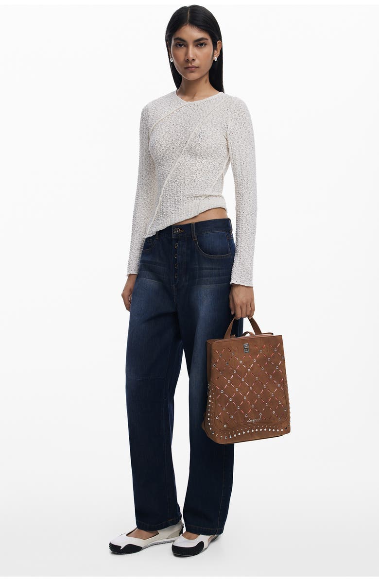 Desigual Medium Faux Leather Backpack, Alternate, color, Camel